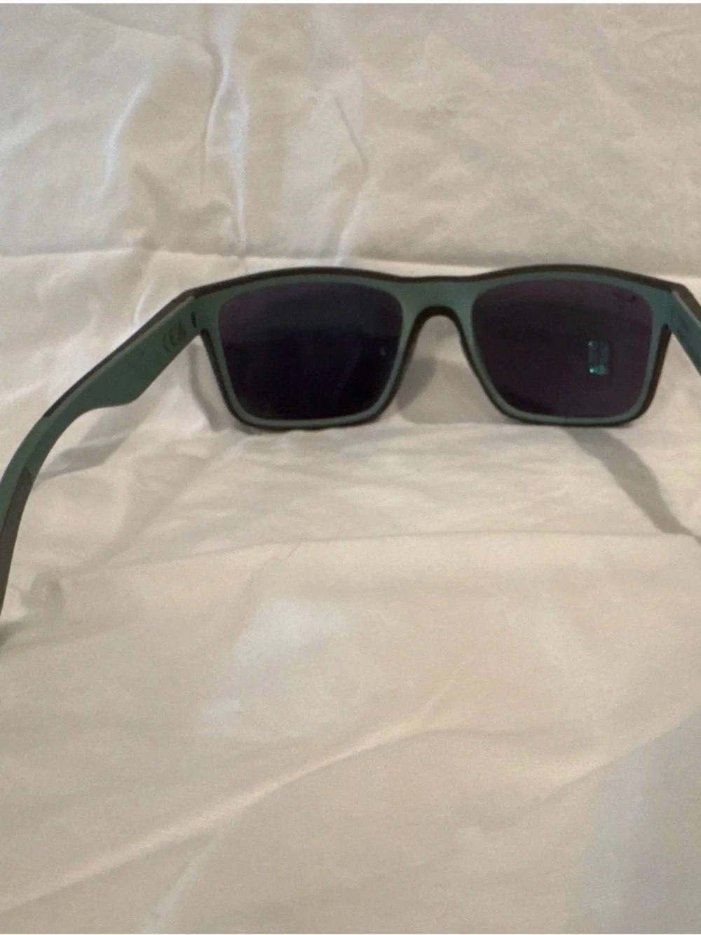 Maui Jim Black Frame Sunglasses with Green-Blue Mirrored Lenses
